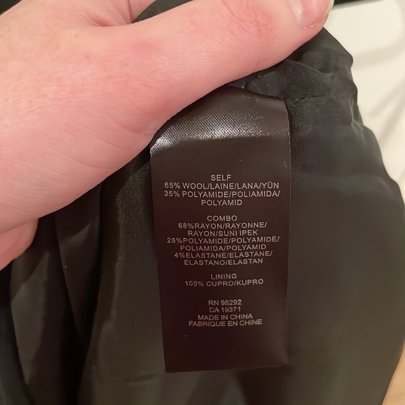 Tibi Black Lace-Up Grommet Wool Dress Sz 2 - Picture 5 of 5